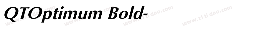 QTOptimum Bold字体转换